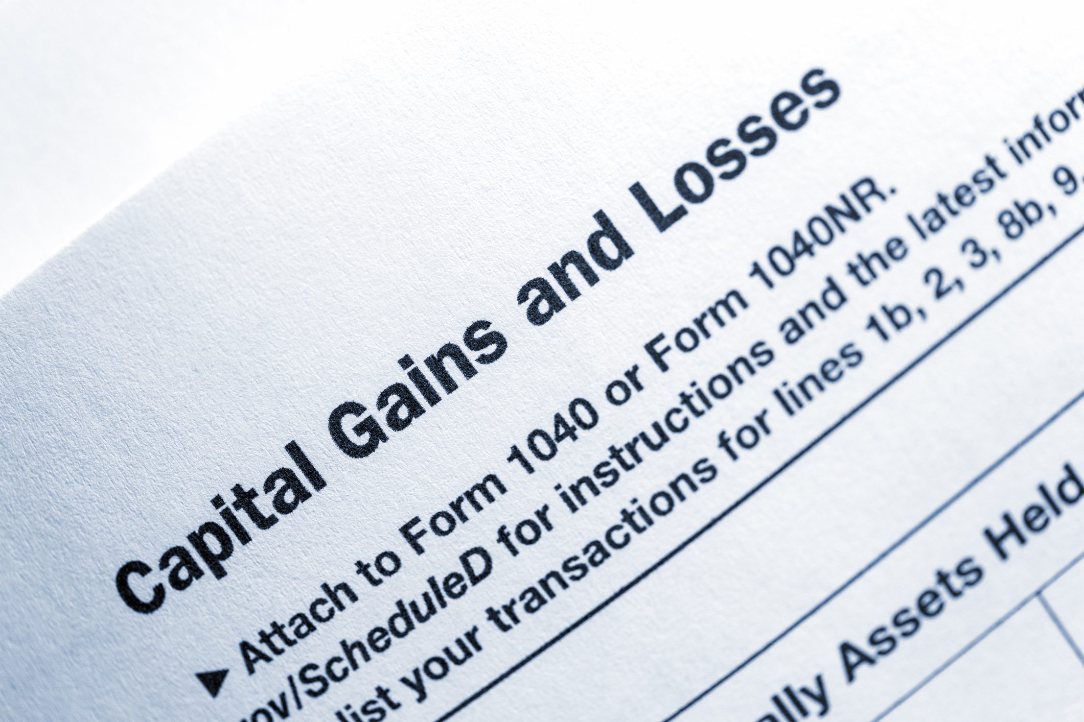 IRS Form for Calculating Capital Gains and Losses